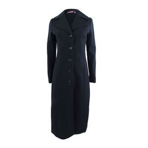 Tommy Hilfiger Women's Single-Breasted Maxi Coat (XXS, Navy)